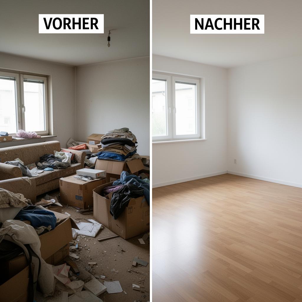 Wohnung vor und nach der Haushaltsauflösung in Münster